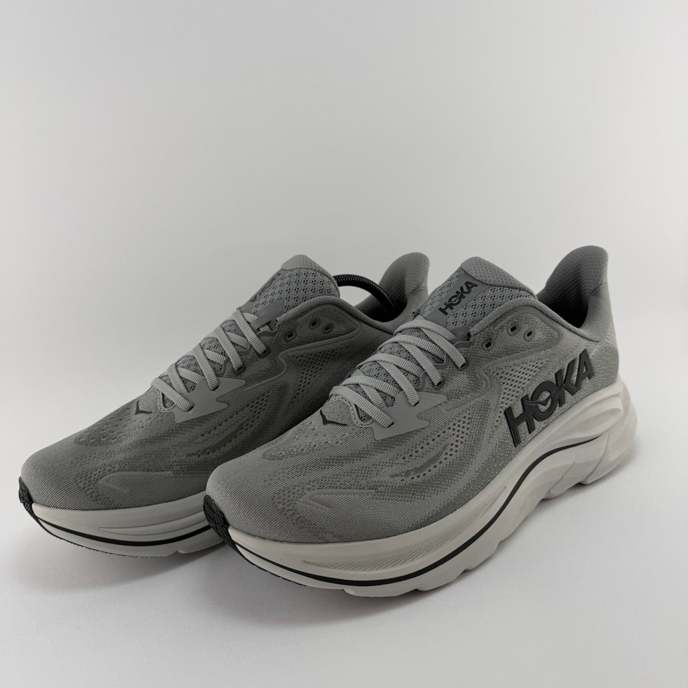 HOKA Clifton 10 Men's NWT Galactic Grey Asteroid Running Shoes 12.5 D 1162030